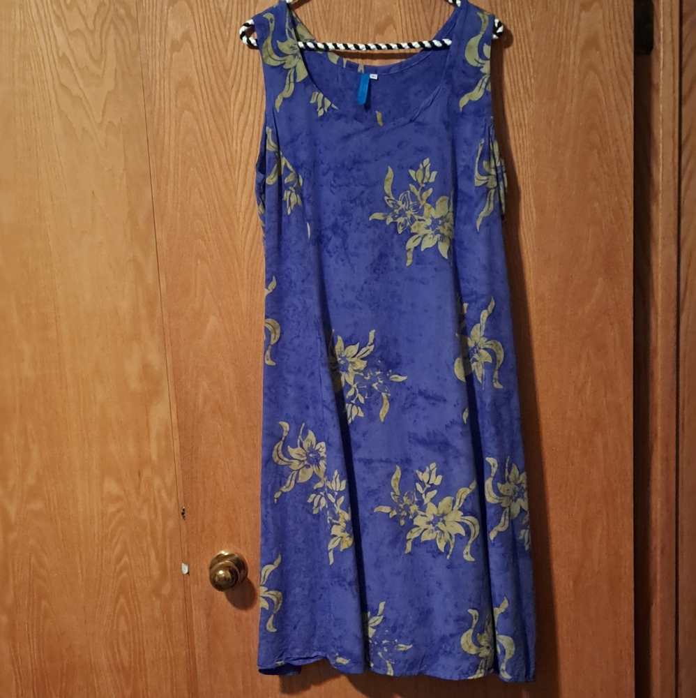 Blue Sky Blue/purple and Gold Dress